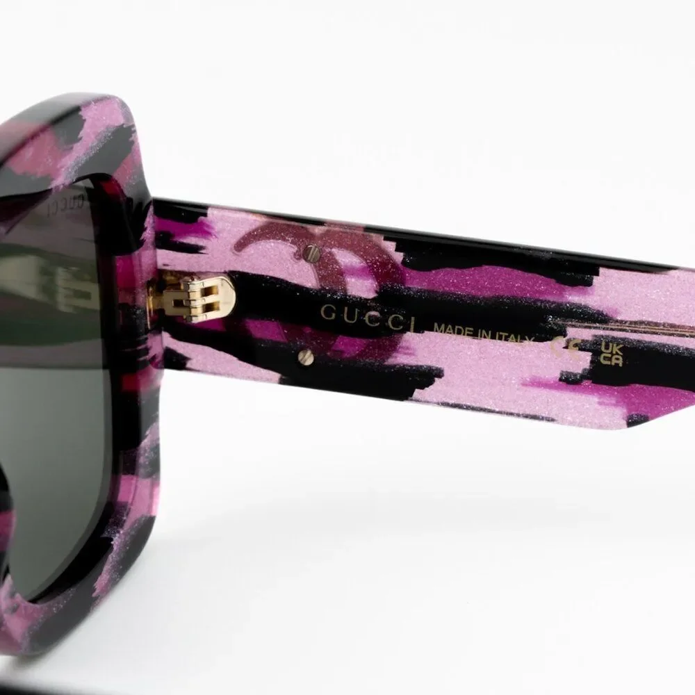 NEW Gucci GG1547S 003 Black Grey Women Square Sunglasses GG 1547S